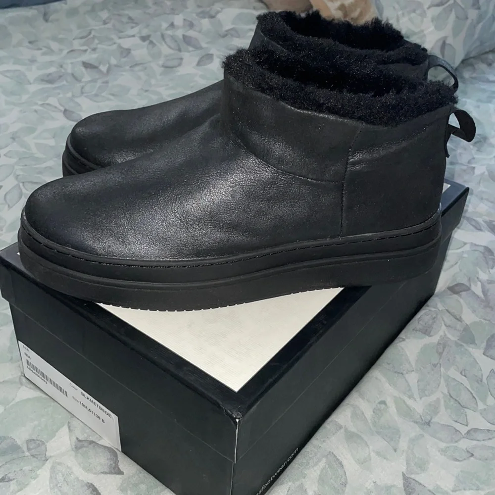 NWT J/SLIDES NIA Black Metallic Brushed Suede - Picture 7 of 12